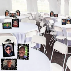 Big Dot Of Happiness Adult 60th Birthday - Gold - Birthday Party 4x6 Picture Display - Paper Photo Frames - Set Of 12