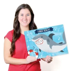 Big Dot Of Happiness Shark Zone - Paper Jawsome Shark Birthday Party Coloring Sheets - Activity Placemats - Set Of 16 -Aurora Party Sales GUEST 3a6802b4 0389 4e28 911b 7147e3e6916c
