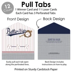 Big Dot Of Happiness Batter Up - Baseball - Baby Shower Or Birthday Party Game Pickle Cards - Pull Tabs 3-in-a-Row - Set Of 12 6 Big Dot Of Happiness Batter Up - Baseball - Baby Shower Or Birthday Party Game Pickle Cards - Pull Tabs 3-in-a-Row - Set Of 12 -Aurora Party Sales GUEST 3a6f53bd dca5 4360 b717 19c5825fdf19