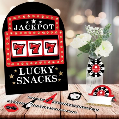 Big Dot Of Happiness Las Vegas - DIY Casino Party Signs - Snack Bar Decorations Kit - 50 Pieces 1 Big Dot Of Happiness Las Vegas - DIY Casino Party Signs - Snack Bar Decorations Kit - 50 Pieces