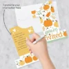 Big Dot Of Happiness 1st Birthday Little Pumpkin - Shaped Fill-In Invitations - Fall First Birthday Party Invitation Cards With Envelopes - Set Of 12