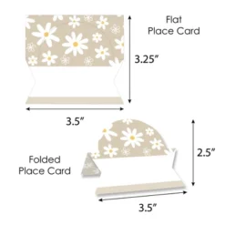 Big Dot Of Happiness Tan Daisy Flowers - Floral Party Tent Buffet Card - Table Setting Name Place Cards - Set Of 24 -Aurora Party Sales GUEST 3c32c7e9 7c49 45b2 96c7 02d88dfcddd3