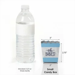 Big Dot Of Happiness It's Twin Boys - Party Mini Favor Boxes - Blue Twins Baby Shower Treat Candy Boxes - Set Of 12