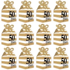 Big Dot Of Happiness We Still Do - 50th Wedding Anniversary - Square Favor Gift Boxes - Anniversary Party Bow Boxes - Set Of 12 -Aurora Party Sales GUEST 3c8e7422 bd16 4993 a337 22dd28b76a63