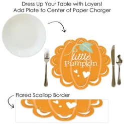 Big Dot Of Happiness Little Pumpkin - Fall Birthday Party Or Baby Shower Round Table Decorations - Paper Chargers - Place Setting For 12 -Aurora Party Sales GUEST 3cd704a8 03e4 48f0 b744 2a499c4a10aa