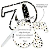 Big Dot Of Happiness Adult 70th Birthday - Gold - Shaped Thank You Cards - Birthday Party Thank You Note Cards With Envelopes - Set Of 12