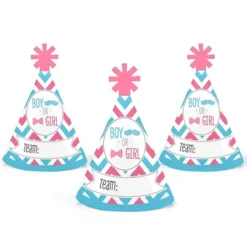Big Dot Of Happiness Chevron Gender Reveal - Mini Cone Gender Reveal Party Hats - Small Little Party Hats - Set Of 8 10 Big Dot Of Happiness Chevron Gender Reveal - Mini Cone Gender Reveal Party Hats - Small Little Party Hats - Set Of 8 -Aurora Party Sales GUEST 3d2740ba 974f 4443 9f95 74f37766a74c