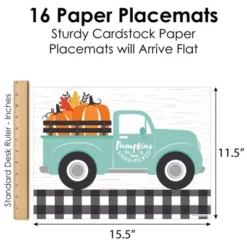 Big Dot Of Happiness Happy Fall Truck - Party Table Decorations - Harvest Pumpkin Party Placemats - Set Of 16 -Aurora Party Sales GUEST 3d61a1b0 3842 4fd3 abf2 b49524460012