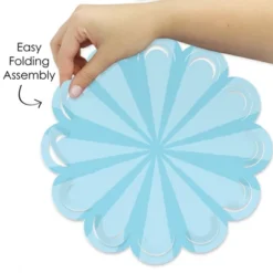 Big Dot Of Happiness Blue Stripes - Simple Party Round Table Decorations - Paper Chargers - Place Setting For 12 -Aurora Party Sales GUEST 3ddfd6b8 a183 4977 b705 cac4b97b958c