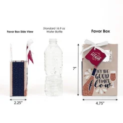 Big Dot Of Happiness But First, Wine - Wine Tasting Party Favor Boxes - Set Of 12