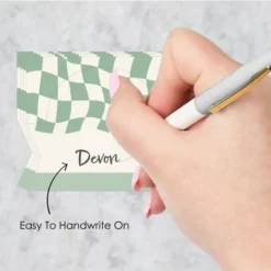 Big Dot Of Happiness Sage Green Checkered Party - Tent Buffet Card - Table Setting Name Place Cards - Set Of 24 -Aurora Party Sales GUEST 3ef3445a 6243 482f b2f2 1c72667c0443