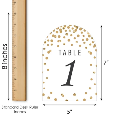 Big Dot Of Happiness Gold Wedding - Wedding Receptions, Parties Or Events Double-Sided 5 X 7 Inches Cards - Table Numbers - 1-20 6 Big Dot Of Happiness Gold Wedding - Wedding Receptions, Parties Or Events Double-Sided 5 X 7 Inches Cards - Table Numbers - 1-20 - Image 6
