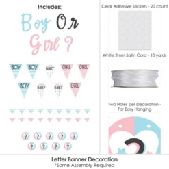 Big Dot Of Happiness Baby Gender Reveal - Team Boy Or Girl Party Letter Banner Decoration - 36 Banner Cutouts And Boy Or Girl Banner Letters -Aurora Party Sales GUEST 3fde8b77 8e39 4ac3 a477 cfab2dc6547e