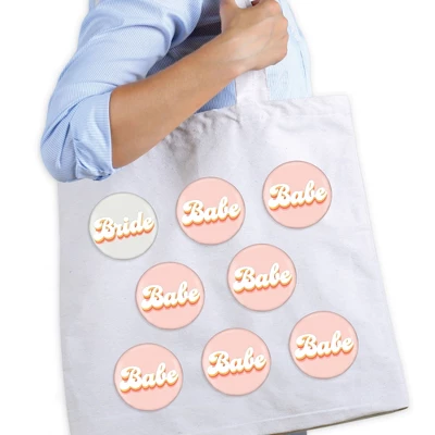 Big Dot Of Happiness Bride's Babes - 3 Inch Bachelorette Party Badge - Pinback Buttons - Set Of 8 1 Big Dot Of Happiness Bride's Babes - 3 Inch Bachelorette Party Badge - Pinback Buttons - Set Of 8