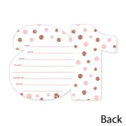 Big Dot Of Happiness 16th Pink Rose Gold Birthday - Shaped Fill-In Invitations - Happy Birthday Party Invitation Cards With Envelopes - Set Of 12 -Aurora Party Sales GUEST 41c398e7 0c4b 4146 b679 a670d662ca94