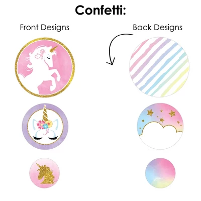 Big Dot Of Happiness Rainbow Unicorn - Magical Unicorn Baby Shower Or Birthday Party Decor And Confetti - Terrific Table Centerpiece Kit - Set Of 30 4 Big Dot Of Happiness Rainbow Unicorn - Magical Unicorn Baby Shower Or Birthday Party Decor And Confetti - Terrific Table Centerpiece Kit - Set Of 30 - Image 4