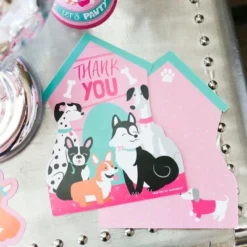 Big Dot Of Happiness Pawty Like A Puppy Girl - Shaped Thank You Cards - Pink Dog Baby Shower Or Birthday Party Thank You Cards & Envelopes - Set Of 12 -Aurora Party Sales GUEST 42d1f572 a0b3 4733 bf45 cb4ae52dcda7
