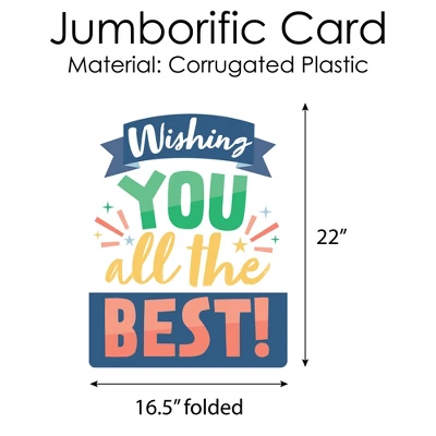 Big Dot Of Happiness Wishing You All The Best - Good Luck Retirement Going Away Giant Greeting Card - Big Shaped Jumborific Card - 16.5 X 22 Inches 3 Big Dot Of Happiness Wishing You All The Best - Good Luck Retirement Going Away Giant Greeting Card - Big Shaped Jumborific Card - 16.5 X 22 Inches - Image 3