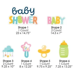 Big Dot Of Happiness Colorful Baby Shower - Yard Sign And Outdoor Lawn Decorations - Gender Neutral Party Yard Signs - Set Of 8 -Aurora Party Sales GUEST 430ba3f3 c855 459b b779 9efcb85ec347