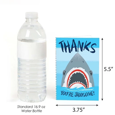 Big Dot Of Happiness Shark Zone - Jawsome Party Or Birthday Party Thank You Cards (8 Count) 2 Big Dot Of Happiness Shark Zone - Jawsome Party Or Birthday Party Thank You Cards (8 Count) - Image 2