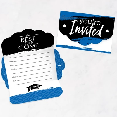 Big Dot Of Happiness Blue Grad - Best Is Yet To Come - Fill-In Cards - Royal Blue Graduation Party Fold And Send Invitations - Set Of 8 6 Big Dot Of Happiness Blue Grad - Best Is Yet To Come - Fill-In Cards - Royal Blue Graduation Party Fold And Send Invitations - Set Of 8 - Image 6