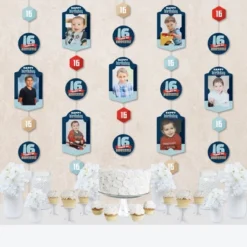 Big Dot Of Happiness Boy 16th Birthday - Sweet Sixteen Birthday Party Vertical Photo Garland 35 Pieces -Aurora Party Sales GUEST 437e251d 537b 40e5 bdbd 24ec877a0a34