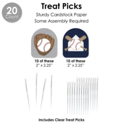 Big Dot Of Happiness Batter Up - Baseball - Baby Shower Or Birthday Party Favors And Cupcake Kit - Fabulous Favor Party Pack - 100 Pieces -Aurora Party Sales GUEST 43b9c9e7 b332 48c4 9422 a5c4063fdbc1