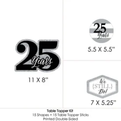 Big Dot Of Happiness We Still Do - 25th Wedding Anniversary - Anniversary Party Centerpiece Sticks - Table Toppers - Set Of 15 11 Big Dot Of Happiness We Still Do - 25th Wedding Anniversary - Anniversary Party Centerpiece Sticks - Table Toppers - Set Of 15 -Aurora Party Sales GUEST 43bda85c f1cb 42b6 abb7 7caadae930f2