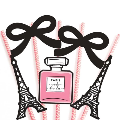 Big Dot Of Happiness Paris, Ooh La La - Paris Themed Paper Straw Decor - Baby Shower Or Birthday Party Striped Decorative Straws - Set Of 24 4 Big Dot Of Happiness Paris, Ooh La La - Paris Themed Paper Straw Decor - Baby Shower Or Birthday Party Striped Decorative Straws - Set Of 24 - Image 4