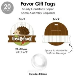 Big Dot Of Happiness Forest Hedgehogs - Woodland Birthday Party Or Baby Shower Favors And Cupcake Kit - Fabulous Favor Party Pack - 100 Pieces -Aurora Party Sales GUEST 44436862 9466 4304 ab44 ae51f1efc7e3