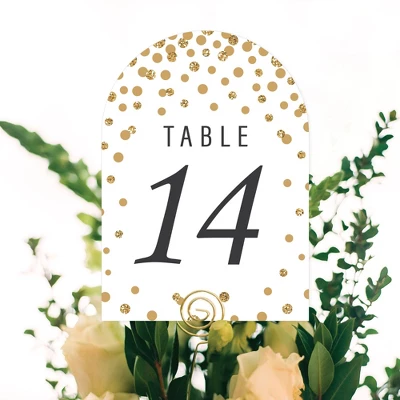 Big Dot Of Happiness Gold Wedding - Wedding Receptions, Parties Or Events Double-Sided 5 X 7 Inches Cards - Table Numbers - 1-20 3 Big Dot Of Happiness Gold Wedding - Wedding Receptions, Parties Or Events Double-Sided 5 X 7 Inches Cards - Table Numbers - 1-20 - Image 3