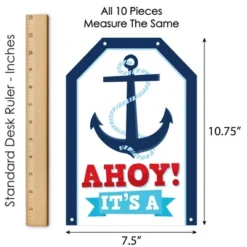 Big Dot Of Happiness Ahoy It's A Boy - Hanging Vertical Paper Door Banners - Nautical Baby Shower Wall Decoration Kit - Indoor Door Decor -Aurora Party Sales GUEST 44a12e90 aa0a 4504 9ba3 de730e27dc8c