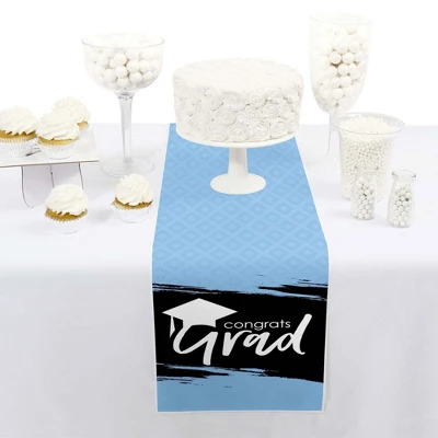Big Dot Of Happiness Light Blue Grad - Best Is Yet To Come - Petite Light Blue Graduation Party Paper Table Runner - 12 X 60 Inches 1 Big Dot Of Happiness Light Blue Grad - Best Is Yet To Come - Petite Light Blue Graduation Party Paper Table Runner - 12 X 60 Inches