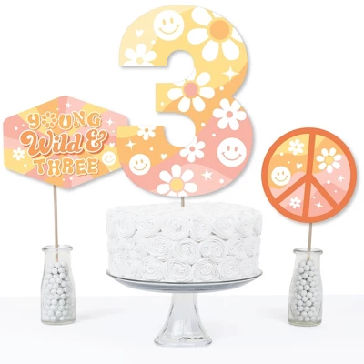 Big Dot Of Happiness Young, Wild And Three - Boho Hippie Third Birthday Party Centerpiece Sticks - Table Toppers - Set Of 15 2 Big Dot Of Happiness Young, Wild And Three - Boho Hippie Third Birthday Party Centerpiece Sticks - Table Toppers - Set Of 15 - Image 2