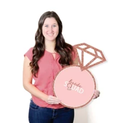Big Dot Of Happiness Bride Squad - Ring Guest Book Sign - Rose Gold Bridal Shower Or Bachelorette Party Guestbook Alternative - Signature Mat -Aurora Party Sales GUEST 45ad1c50 a627 4493 8cfa c1cdf3c82b50