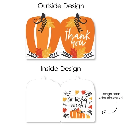 Big Dot Of Happiness Fall Pumpkin - Thank You Giant Greeting Card - Big Shaped Jumborific Card - 16.5 X 22 Inches 4 Big Dot Of Happiness Fall Pumpkin - Thank You Giant Greeting Card - Big Shaped Jumborific Card - 16.5 X 22 Inches - Image 4