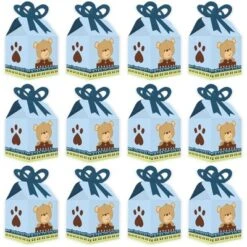 Big Dot Of Happiness Baby Boy Teddy Bear - Square Favor Gift Boxes - Baby Shower Bow Boxes - Set Of 12 -Aurora Party Sales GUEST 4615f859 8e0e 4c37 ab1f e4e31c3d6c8c