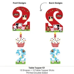 Big Dot Of Happiness 2nd Birthday Farm Animals - Barnyard Second Birthday Party Centerpiece Sticks - Table Toppers - Set Of 15 9 Big Dot Of Happiness 2nd Birthday Farm Animals - Barnyard Second Birthday Party Centerpiece Sticks - Table Toppers - Set Of 15 -Aurora Party Sales GUEST 46334580 9518 4b82 8566 365420b33fd1