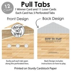 Big Dot Of Happiness Bump, Set, Spike - Volleyball - Baby Shower Or Birthday Party Game Pickle Cards - Pull Tabs 3-in-a-Row - Set Of 12 6 Big Dot Of Happiness Bump, Set, Spike - Volleyball - Baby Shower Or Birthday Party Game Pickle Cards - Pull Tabs 3-in-a-Row - Set Of 12 -Aurora Party Sales GUEST 463e547b 00eb 487b ae50 d461d8565e34