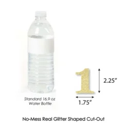 Big Dot Of Happiness Gold Glitter 1 Party Straws - No-Mess Real Gold Glitter Cut-Out Numbers & Decorative 1st Birthday Party Paper Straws - Set Of 24 -Aurora Party Sales GUEST 464949c0 3cff 4208 b745 83bb13d496c3