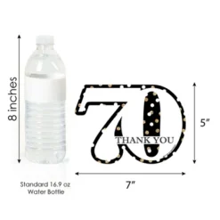 Big Dot Of Happiness Adult 70th Birthday - Gold - Shaped Thank You Cards - Birthday Party Thank You Note Cards With Envelopes - Set Of 12 8 Big Dot Of Happiness Adult 70th Birthday - Gold - Shaped Thank You Cards - Birthday Party Thank You Note Cards With Envelopes - Set Of 12 -Aurora Party Sales GUEST 47438a23 24a9 4bbe 8409 d06da315d9a5