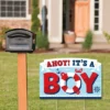 Big Dot Of Happiness Ahoy It's A Boy - Nautical Baby Shower Yard Sign Lawn Decorations - Ahoy It's A Boy Party Yardy Sign
