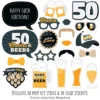 Big Dot Of Happiness Cheers And Beers To 50 Years - 50th Birthday Party Photo Booth Props Kit - 20 Count