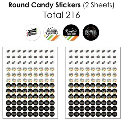 Big Dot Of Happiness Still Got Class - High School Reunion Party Candy Favor Sticker Kit - 304 Pieces 3 Big Dot Of Happiness Still Got Class - High School Reunion Party Candy Favor Sticker Kit - 304 Pieces - Image 3