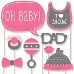 Big Dot Of Happiness Baby Girl - Baby Shower Photo Booth Props Kit - 20 Count -Aurora Party Sales GUEST 480aab9f 3051 444c 8373 88652b57ad91