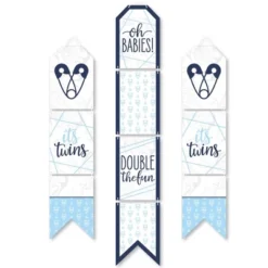 Big Dot Of Happiness It's Twin Boys - Hanging Vertical Paper Door Banners - Blue Twins Baby Shower Wall Decoration Kit - Indoor Door Decor -Aurora Party Sales GUEST 48119402 2782 43ac a143 b578ad7c24db