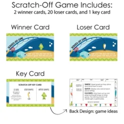 Big Dot Of Happiness Let's Go Fishing - Fish Themed Birthday Party Or Baby Shower Game Scratch Off Cards - 22 Count -Aurora Party Sales GUEST 48a11e96 3d06 442c ad7e cc4ebac46df0