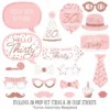 Big Dot Of Happiness 30th Pink Rose Gold Birthday - Happy Birthday Party Photo Booth Props Kit - 20 Count