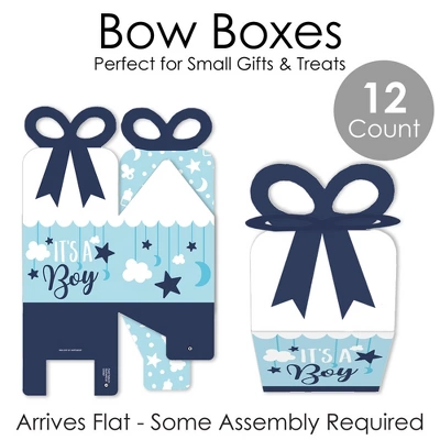 Big Dot Of Happiness It's A Boy - Square Favor Gift Boxes - Blue Baby Shower Bow Boxes - Set Of 12 4 Big Dot Of Happiness It's A Boy - Square Favor Gift Boxes - Blue Baby Shower Bow Boxes - Set Of 12 - Image 4