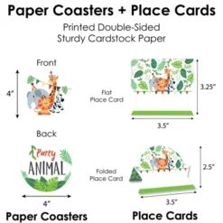 Big Dot Of Happiness Jungle Party Animals Zoo Animal Birthday Party & Baby Shower Paper Charger & Table Decorations Chargerific Kit Setting For 8 -Aurora Party Sales GUEST 4a36a40d e9b0 460e 8f17 07fb19bcc35f